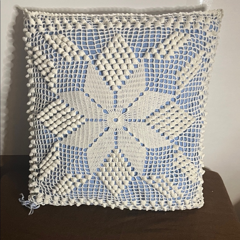 😄Crocheted pillow cover 3D linen textured